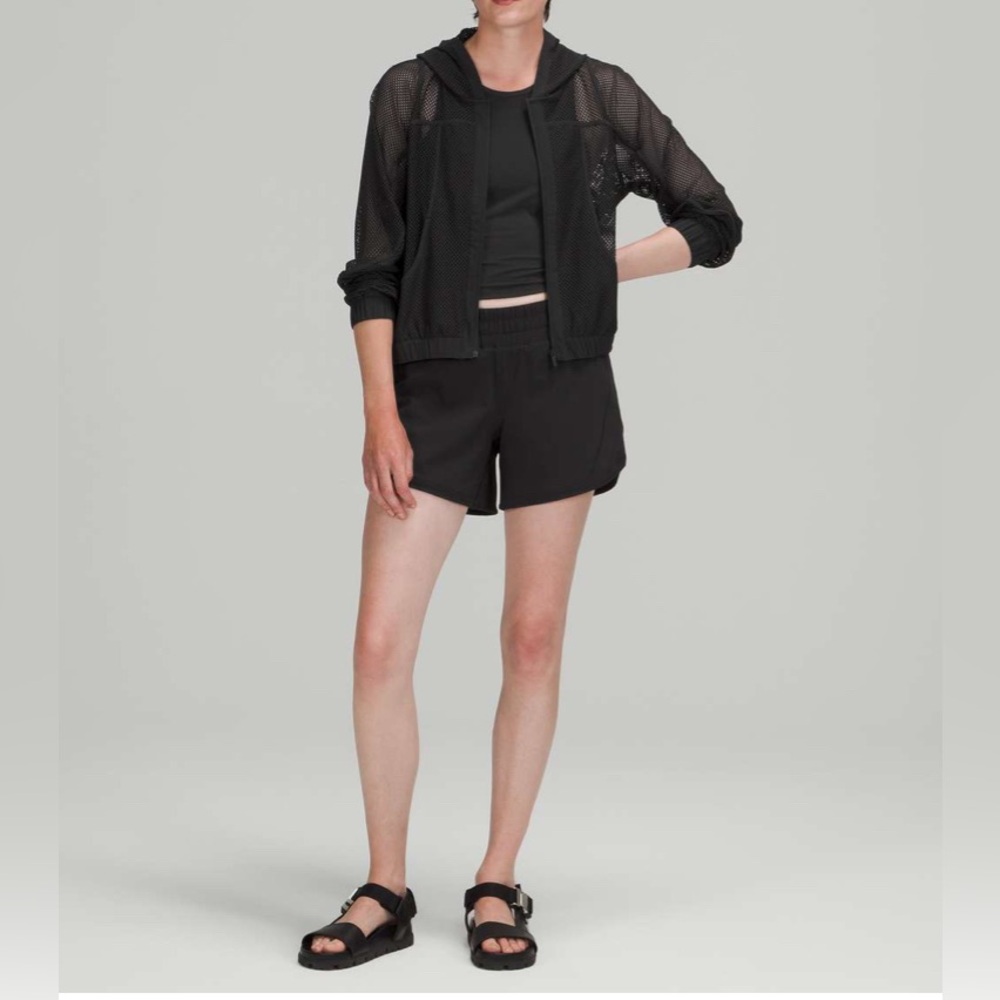 LULULEMON relaxed fit mesh jacket black size 2